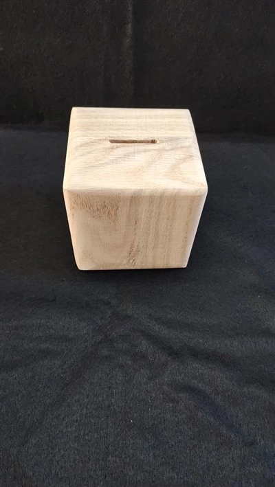 Tirelire en Bois Naturel