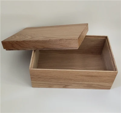 Boîte cadeau en bois Boîte souvenir carrée avec couvercle