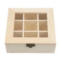 Organisateur de boîte à thé en bois