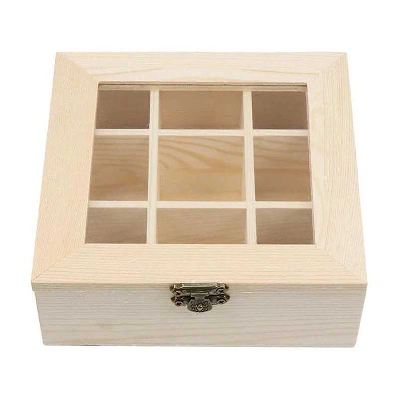 Organisateur de boîte à thé en bois